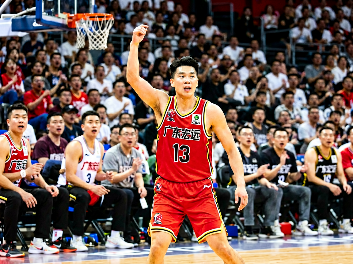 CBA篮球比赛现场观众热情观赛的场面